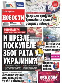 Večernje novosti - broj 4450, 4. okt 2022.