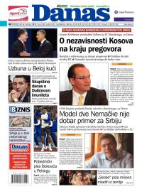Danas - broj 5488, 8. okt 2012.