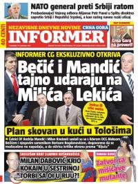 Informer CG - broj 1337, 19. sep 2016.