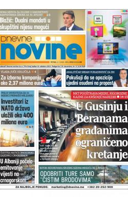 Dnevne novine - broj 2723, 3. jul 2020.