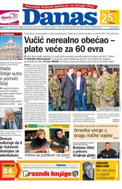 Danas - broj 6960, 19. okt 2016.