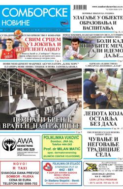 Somborske novine - broj 3401, 30. avg 2019.