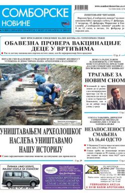 Somborske novine - broj 3320, 9. feb 2018.