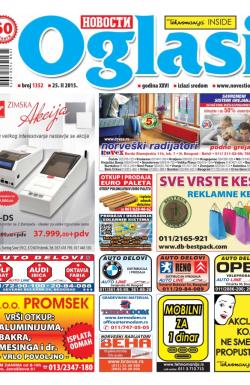 Novosti oglasi - broj 1352, 25. feb 2015.