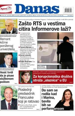 Danas - broj 8033, 27. sep 2019.