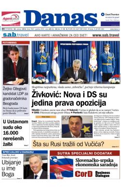 Danas - broj 5967, 30. jan 2014.