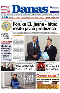 Danas - broj 5862, 17. okt 2013.