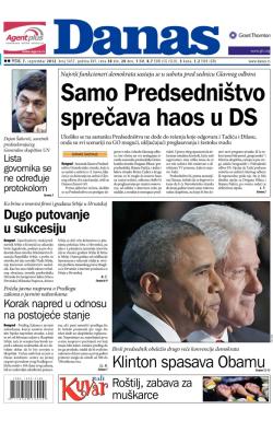 Danas - broj 5457, 7. sep 2012.