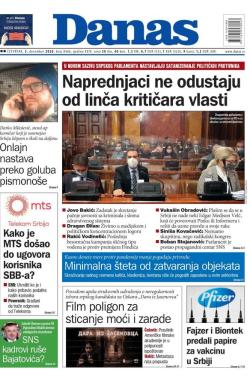 Danas - broj 8466, 3. dec 2020.