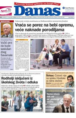 Danas - broj 6917, 6. sep 2016.