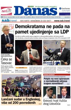 Danas - broj 5821, 6. sep 2013.