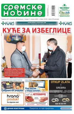 Sremske Novine - broj 3136, 7. apr 2021.