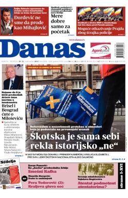 Danas - broj 6200-6201, 20. sep 2014.
