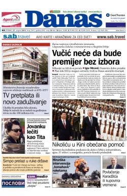 Danas - broj 5811, 27. avg 2013.