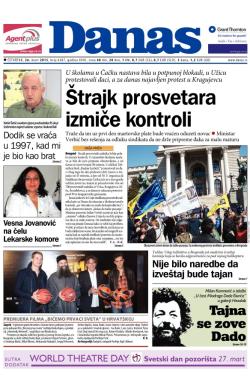Danas - broj 6387, 26. mar 2015.