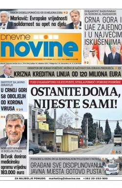 Dnevne novine - broj 2640, 26. mar 2020.