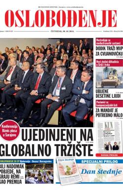 Oslobođenje - broj 24.394, 30. okt 2014.