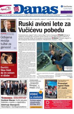 Danas - broj 7102, 10. mar 2017.