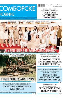 Somborske novine - broj 3701, 30. maj 2025.