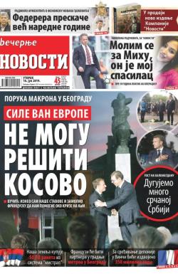 Večernje novosti - broj 3305, 16. jul 2019.
