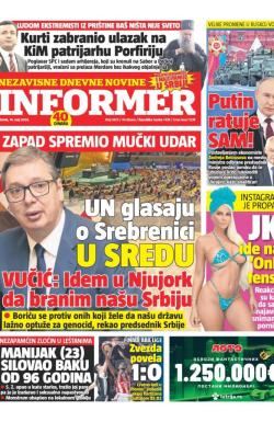 Informer - broj 3673, 14. maj 2024.