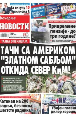 Večernje novosti - broj 2984, 2. jun 2018.