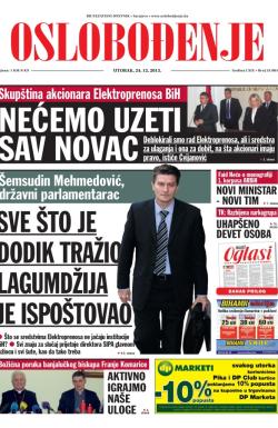 Oslobođenje - broj 24.084, 24. dec 2013.