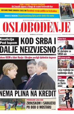 Oslobođenje - broj 24.383, 19. okt 2014.