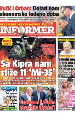 Informer - broj 3169, 17. sep 2022.