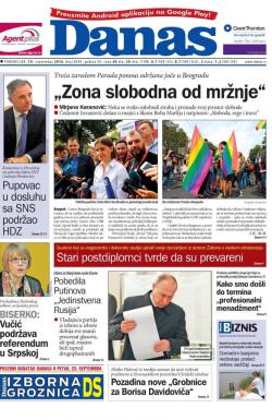 Danas - broj 6930, 19. sep 2016.