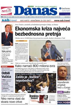 Danas - broj 5853, 8. okt 2013.