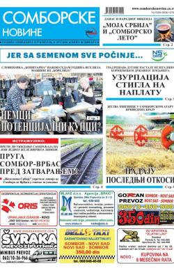 Somborske novine - broj 3237, 8. jul 2016.