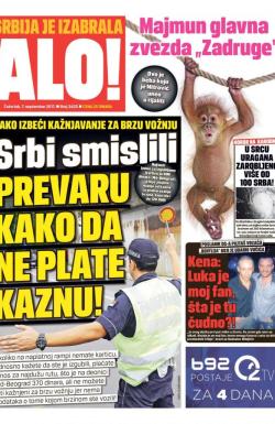 Alo - broj 3425, 7. sep 2017.