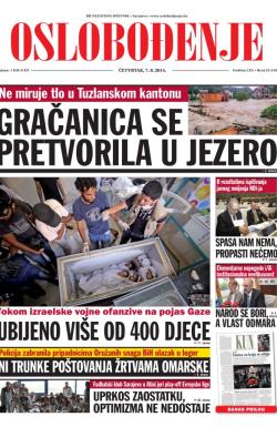 Oslobođenje - broj 24.310, 7. avg 2014.