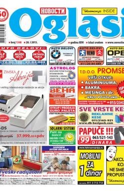 Novosti oglasi - broj 1348, 28. jan 2015.