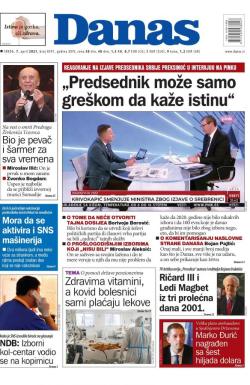 Danas - broj 8591, 7. apr 2021.