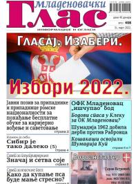 Mladenovački Glas - broj 408, 31. mar 2022.