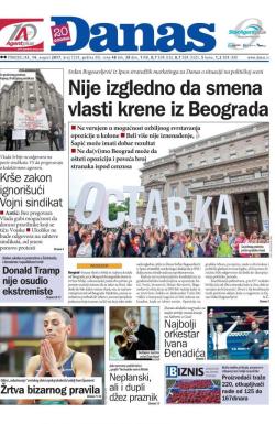 Danas - broj 7259, 14. avg 2017.