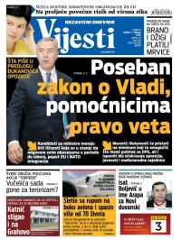 Vijesti - broj 6414, 3. feb 2016.