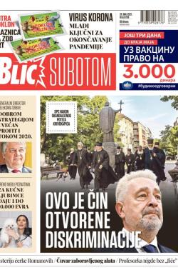 Blic - broj 8709, 29. maj 2021.