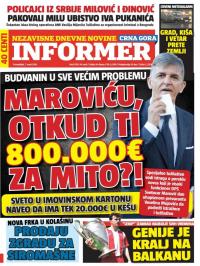 Informer CG - broj 1170, 7. mar 2016.