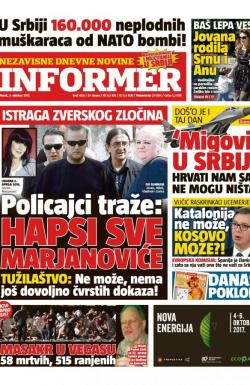Informer - broj 1656, 3. okt 2017.