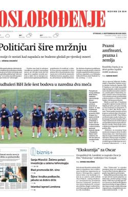 Oslobođenje - broj 27394, 5. sep 2023.
