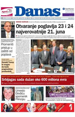 Danas - broj 6736, 9. mar 2016.