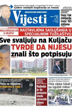 Vijesti - broj 6256, 26. avg 2015.