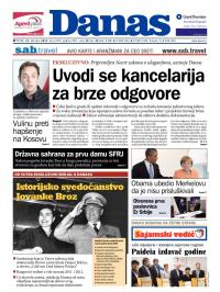 Danas - broj 5870, 25. okt 2013.