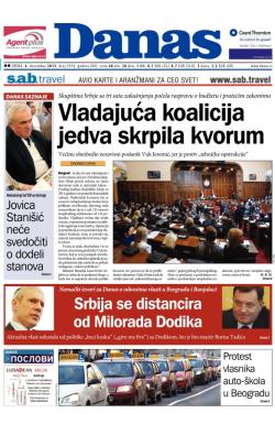 Danas - broj 5910, 4. dec 2013.