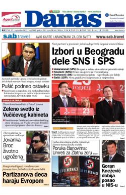 Danas - broj 5842, 27. sep 2013.