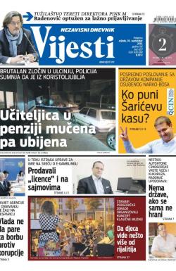 Vijesti - broj 6277, 16. sep 2015.