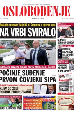 Oslobođenje - broj 24.351, 17. sep 2014.
